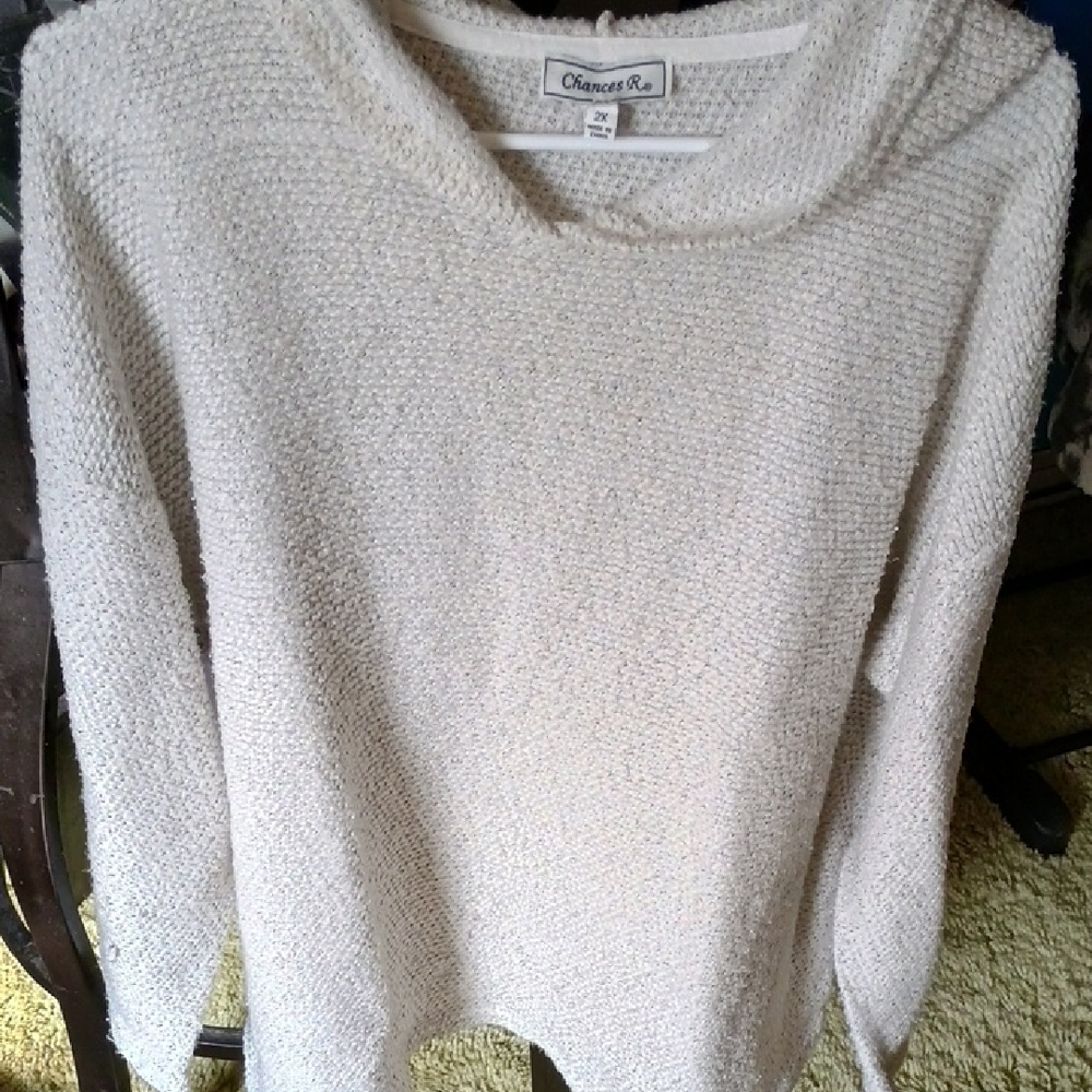 Chances R. Cream Cozy Crewneck Sweater